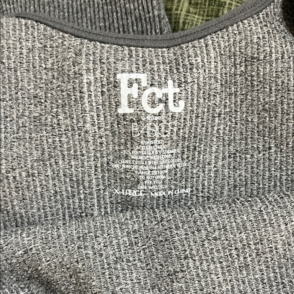Fct Basics Gray Knit Texture Ribbed Jumpsuit XL - Picture 3 of 7